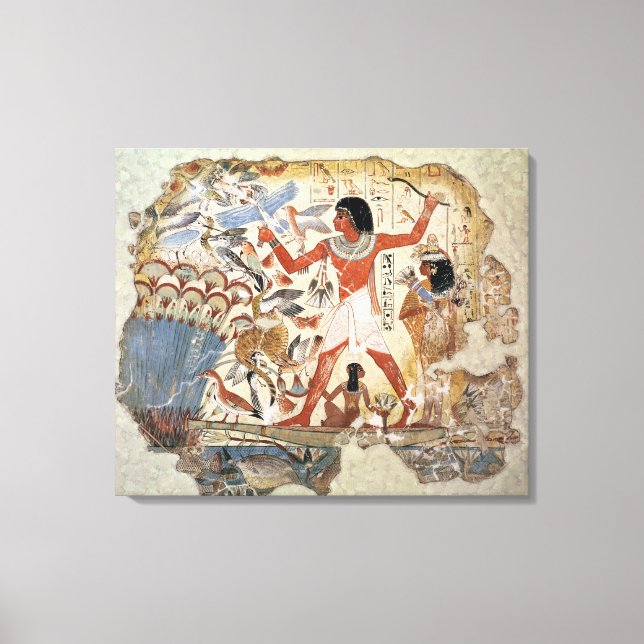 Nebamun hunting in the marshes with his wife canvas print (Front)
