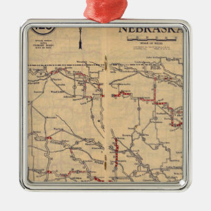 Nebraska 2 metal tree decoration