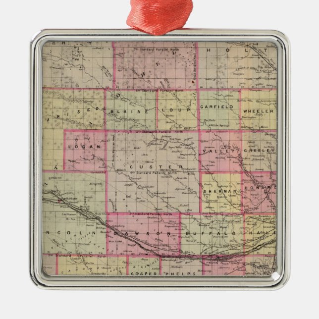 Nebraska 3 metal tree decoration (Front)