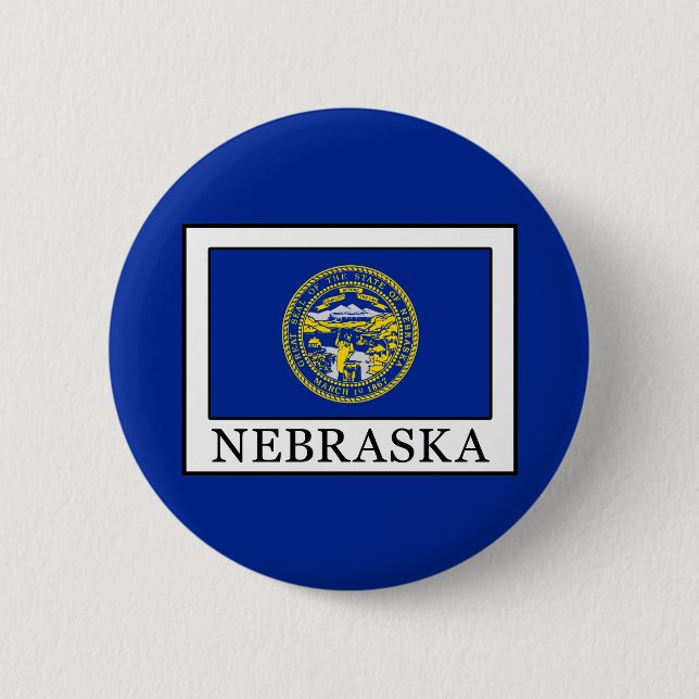 Nebraska 6 Cm Round Badge (Front)