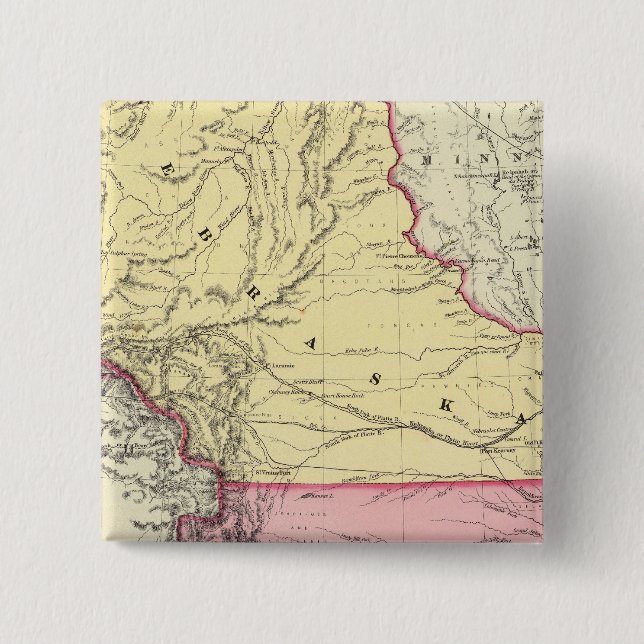 Nebraska And Kanzas 15 Cm Square Badge (Front)