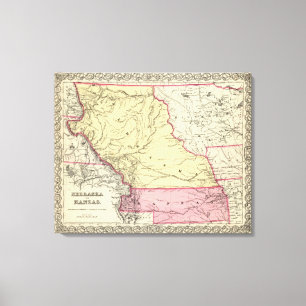 Nebraska And Kanzas Canvas Print