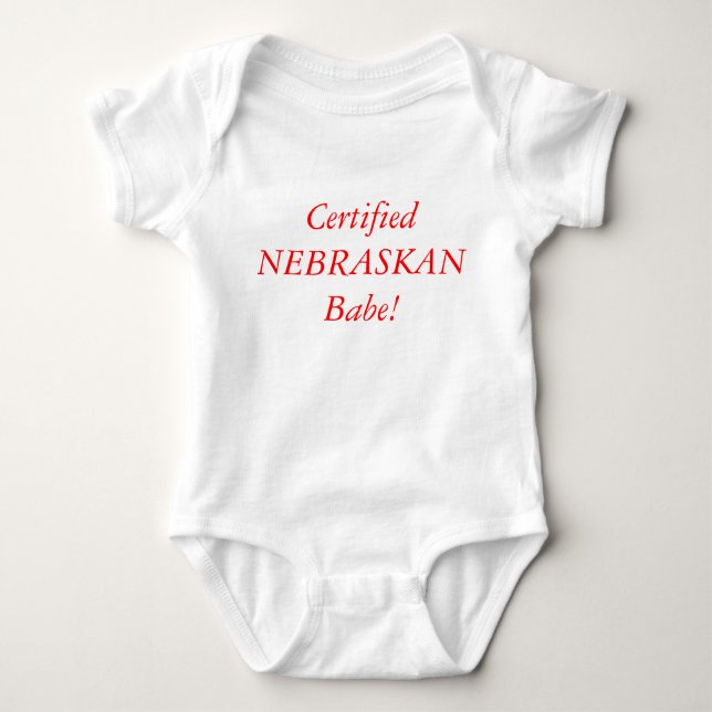 Nebraska Baby Outfit Onsie Bodysuit (Front)