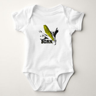 Nebraska born - corn born cornhusker baby bodysuit