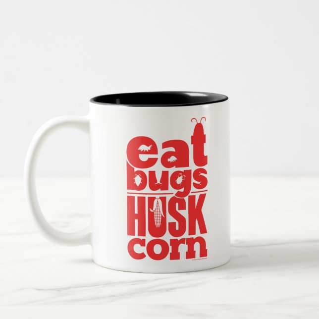 Nebraska Bug Eaters Two-Tone Coffee Mug (Left)