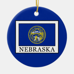 Nebraska Ceramic Tree Decoration