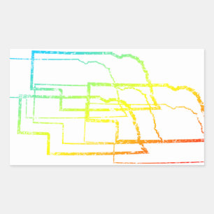 nebraska chill blur rectangular sticker