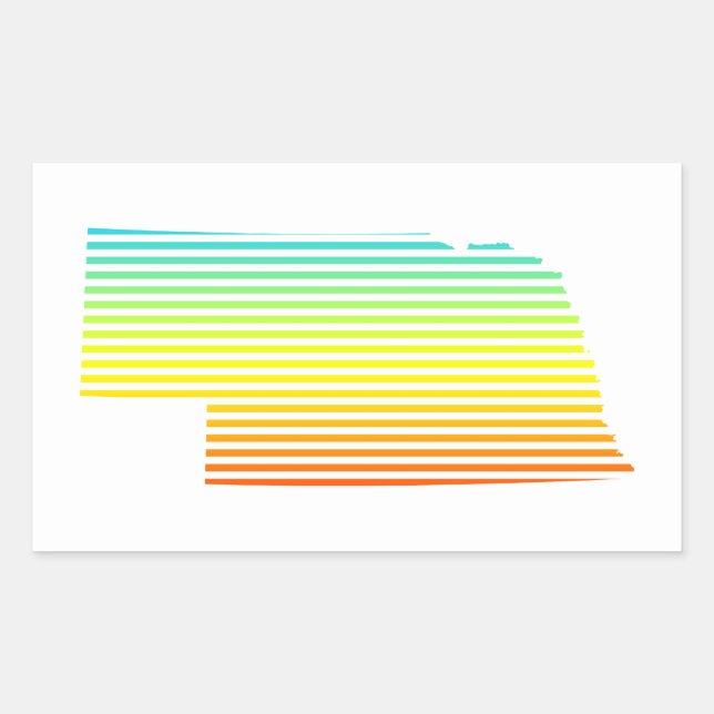 nebraska chill fade rectangular sticker (Front)