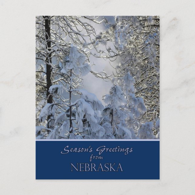 Nebraska Christmas Card/state specific post cards (Front)