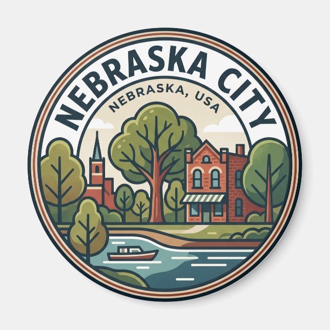 Nebraska City USA Magnet (Front)