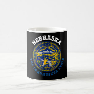 NEBRASKA CORNHUSKER STATE FLAG COFFEE MUG