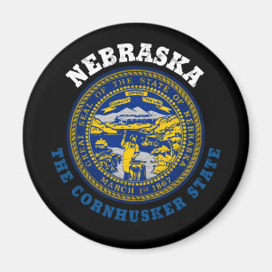 NEBRASKA CORNHUSKER STATE FLAG MAGNET