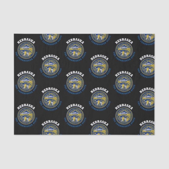 NEBRASKA CORNHUSKER STATE FLAG TISSUE PAPER (Front)