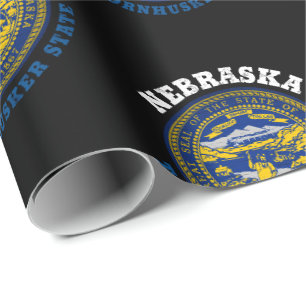 NEBRASKA CORNHUSKER STATE FLAG WRAPPING PAPER