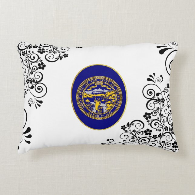 Nebraska flag decorative cushion (Front)