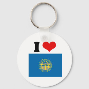 NEBRASKA FLAG KEY RING