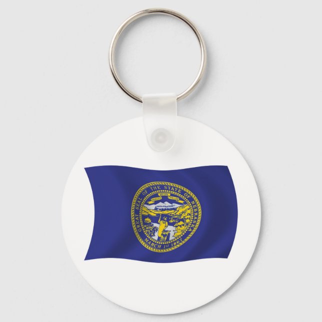 Nebraska Flag Keychain (Front)