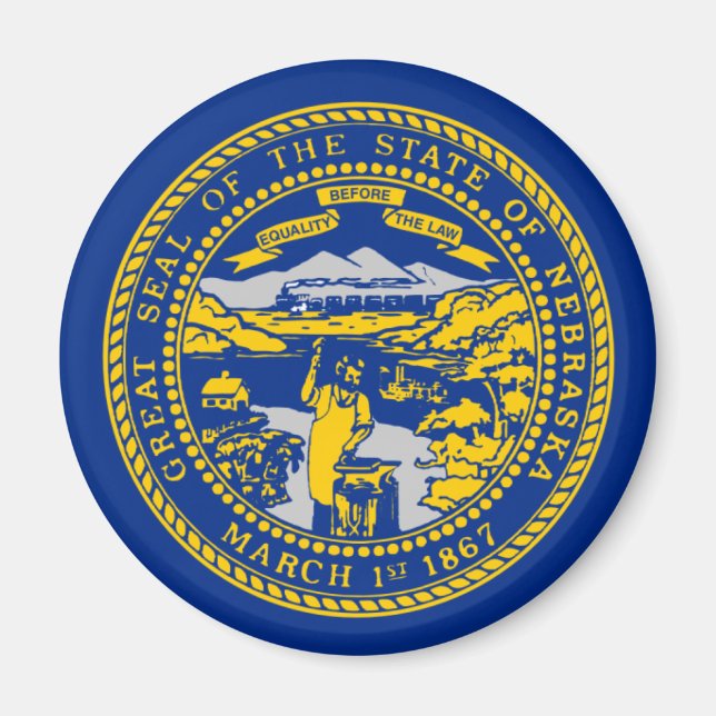 Nebraska Flag Magnet (Front)