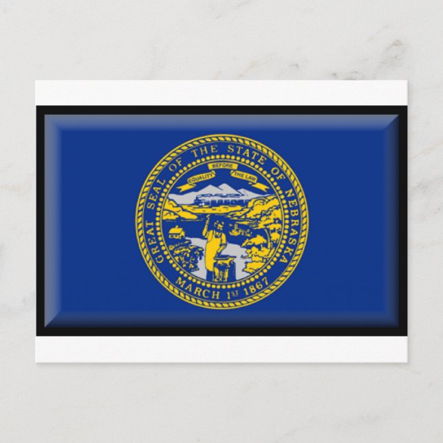 Nebraska Flag Postcard (Front)
