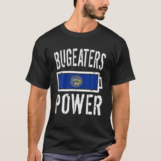 Nebraska Flag T Shirt Bugeaters Power Battery Prou (Front)