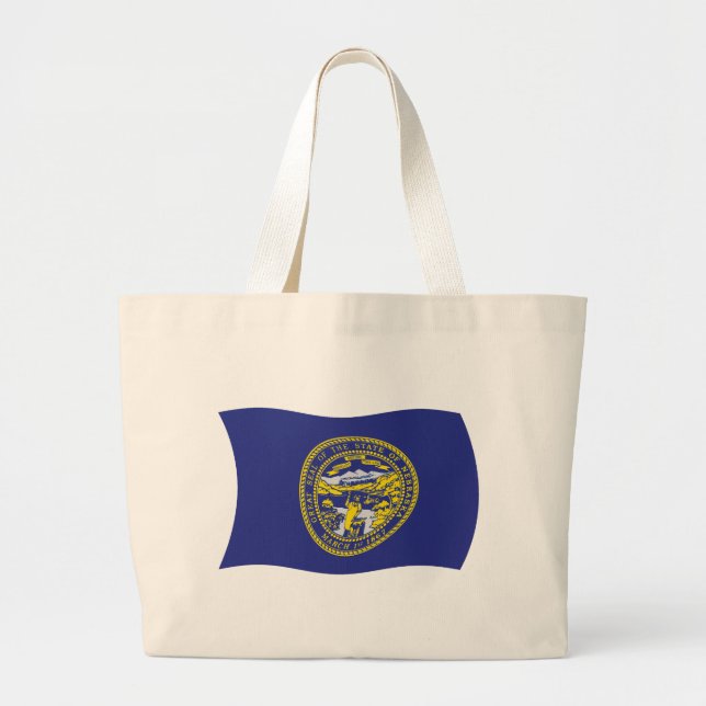 Nebraska Flag Tote Bag (Front)