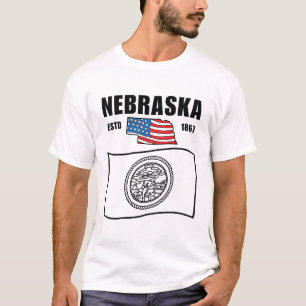 Nebraska flag USA T-Shirt