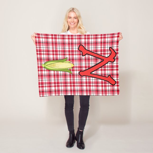 Nebraska Fleece Blanket, Baby Blanket (In Situ)