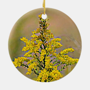 Nebraska Goldenrod Ceramic Tree Decoration