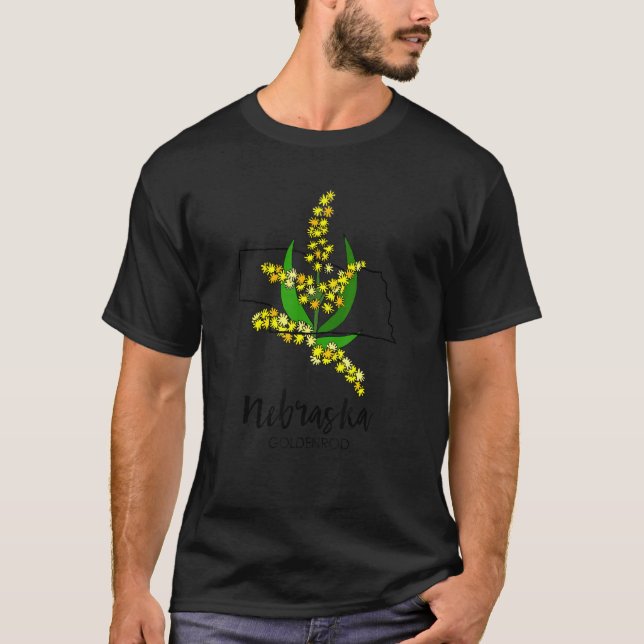 Nebraska Goldenrod Flower T-Shirt (Front)