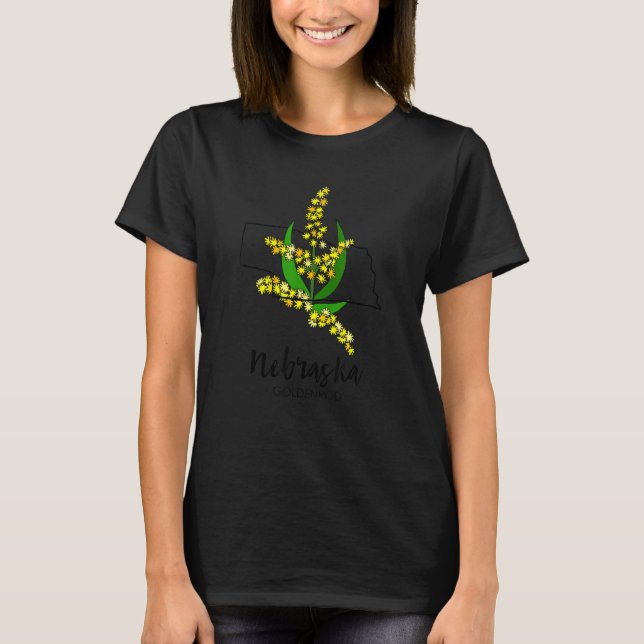 Nebraska Goldenrod Flower T-Shirt (Front)