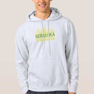 Nebraska Grassland Typography | Rustic Tallgrass  Hoodie