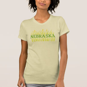 Nebraska Grassland Typography Rustic Tallgrass T-Shirt