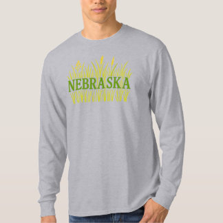 Nebraska Grassland Typography | Rustic Tallgrass T-Shirt