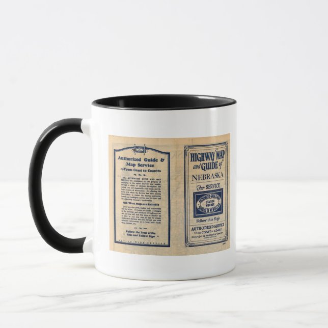 Nebraska Highway Map Mug (Left)