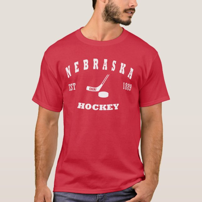 Nebraska Hockey Retro Logo T-Shirt (Front)