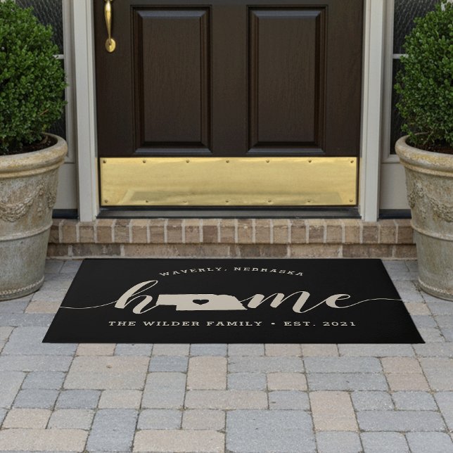 Nebraska Home State Personalised Doormat (Creator Uploaded)
