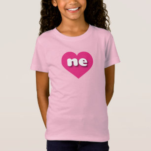 Nebraska hot pink heart - I love ne T-Shirt