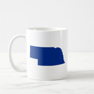 Nebraska in Blue Coffee Mug