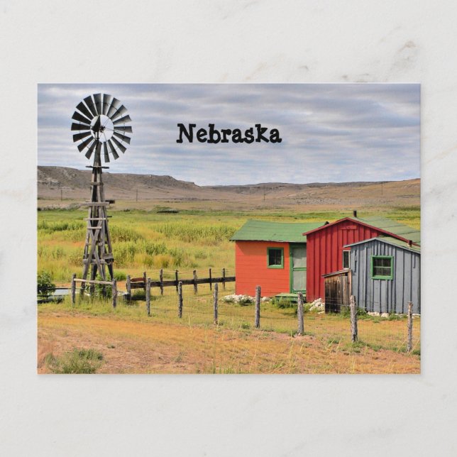 Nebraska landscape photo postcard (Front)
