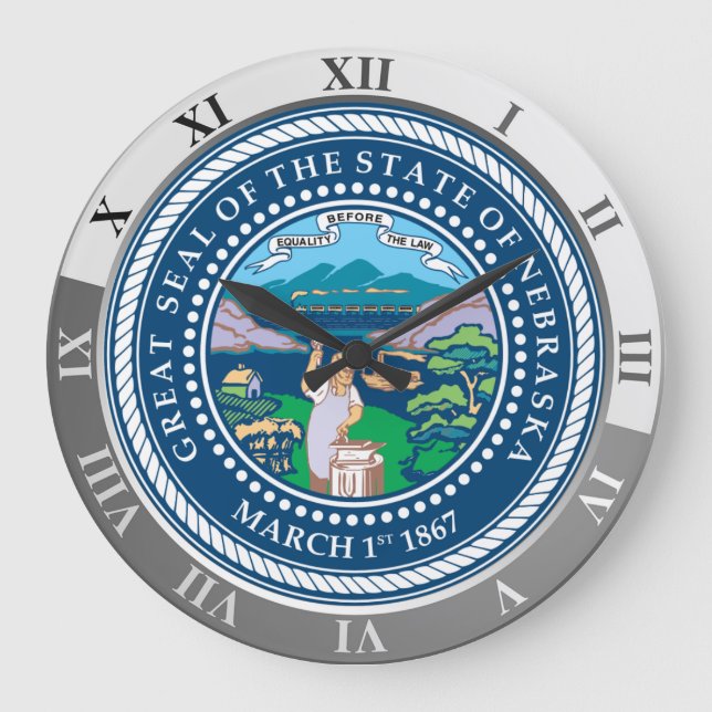Nebraska Large Clock (Front)
