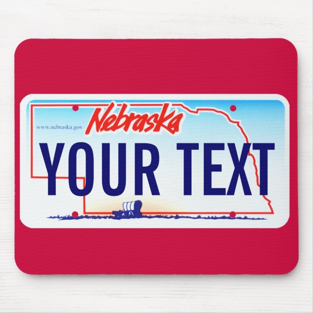 Nebraska license plate mouse pad (Front)