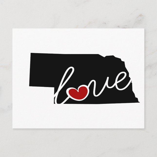 Nebraska Love!  Gifts for NE Lovers Postcard (Front)