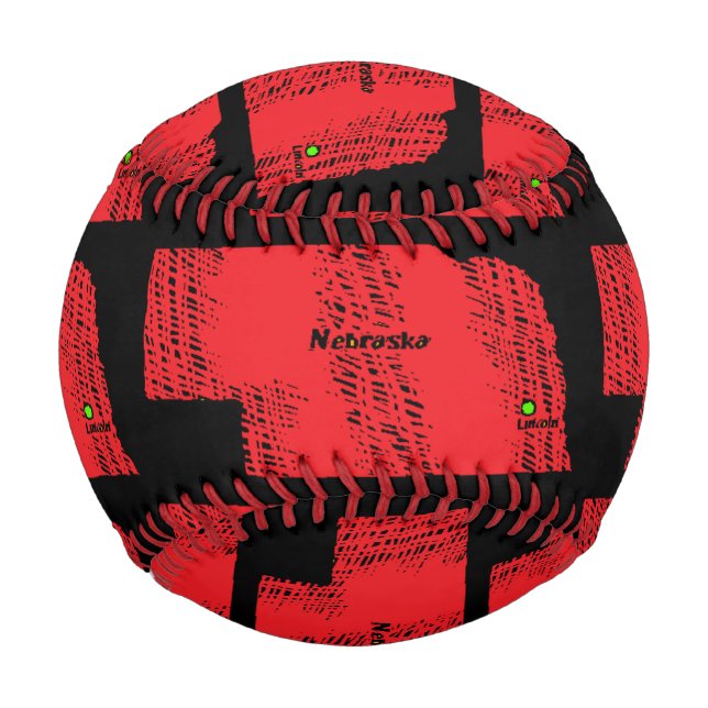 NEBRASKA MAP BASEBALL (Front)