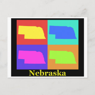 Nebraska Map Postcard