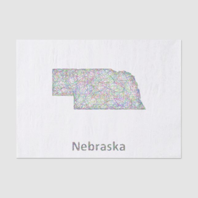 Nebraska map tissue paper (Front)