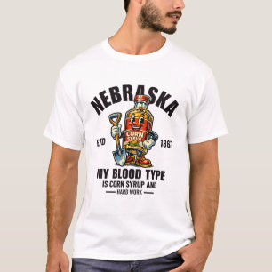 Nebraska : my blood type T-Shirt