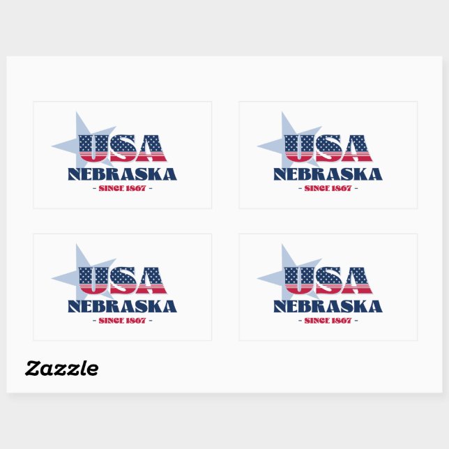 Nebraska My Home State Sticker (Sheet)