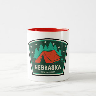 Nebraska National Forest Camping Two-Tone Coffee Mug