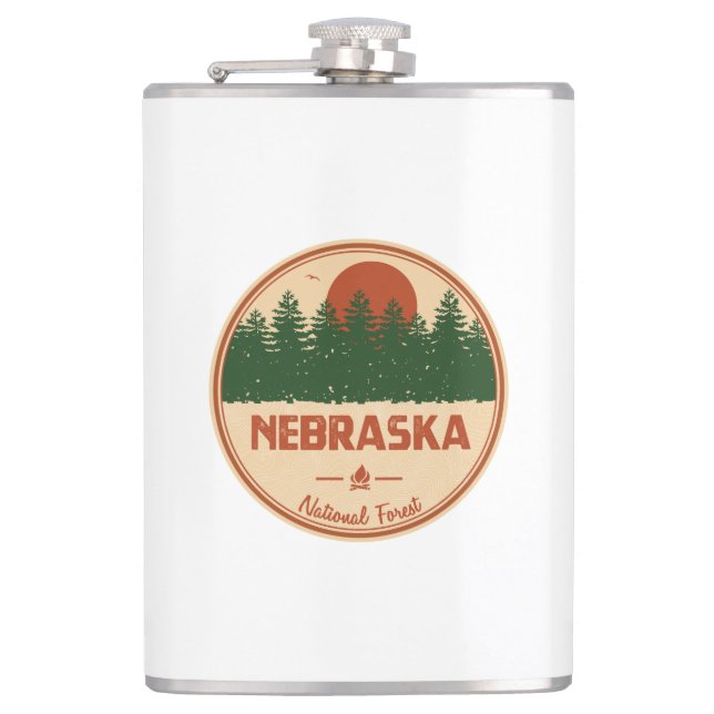  Nebraska National Forest Hip Flask (Front)