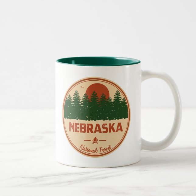 Nebraska National Forest Two-Tone Coffee Mug (Right)